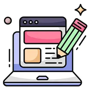 Illustration pour la section services de création de site web.