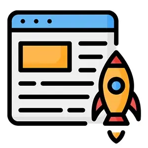 Illustration pour la section services de création de landing page.