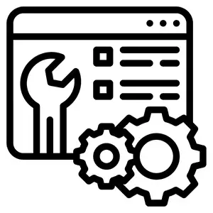 Illustration pour la section services de maintenance de site web.