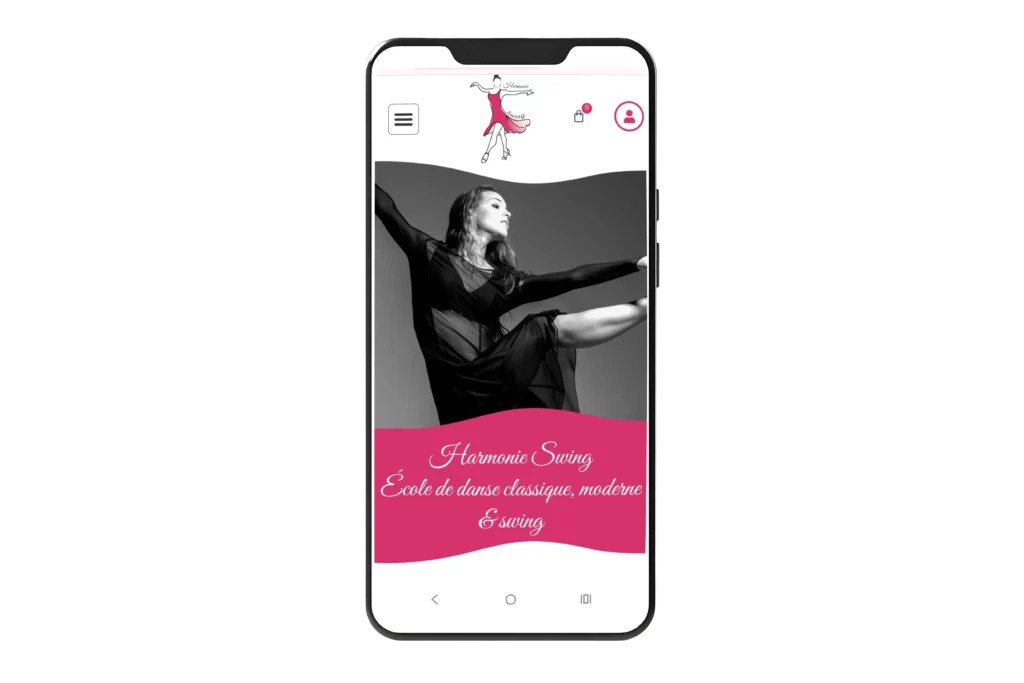 Mockup mobile Interface Harmonie Swing.