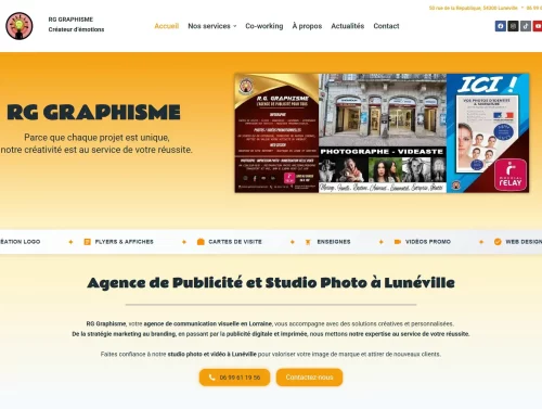 Site RG Graphisme conçu par Design Pop